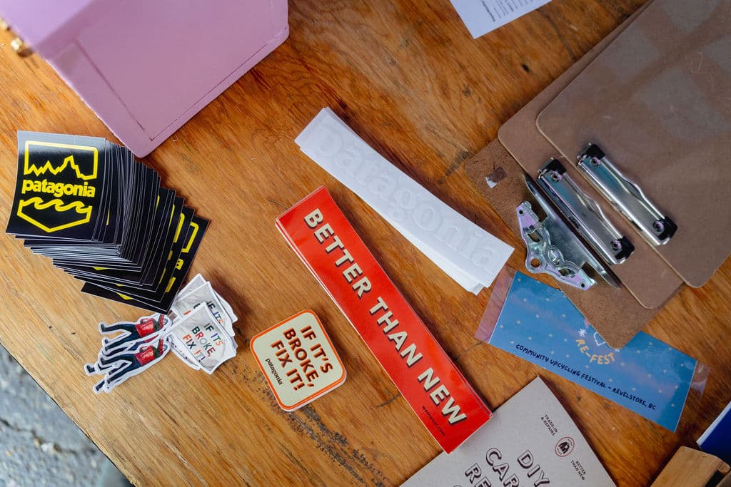 recycle materials and stickers