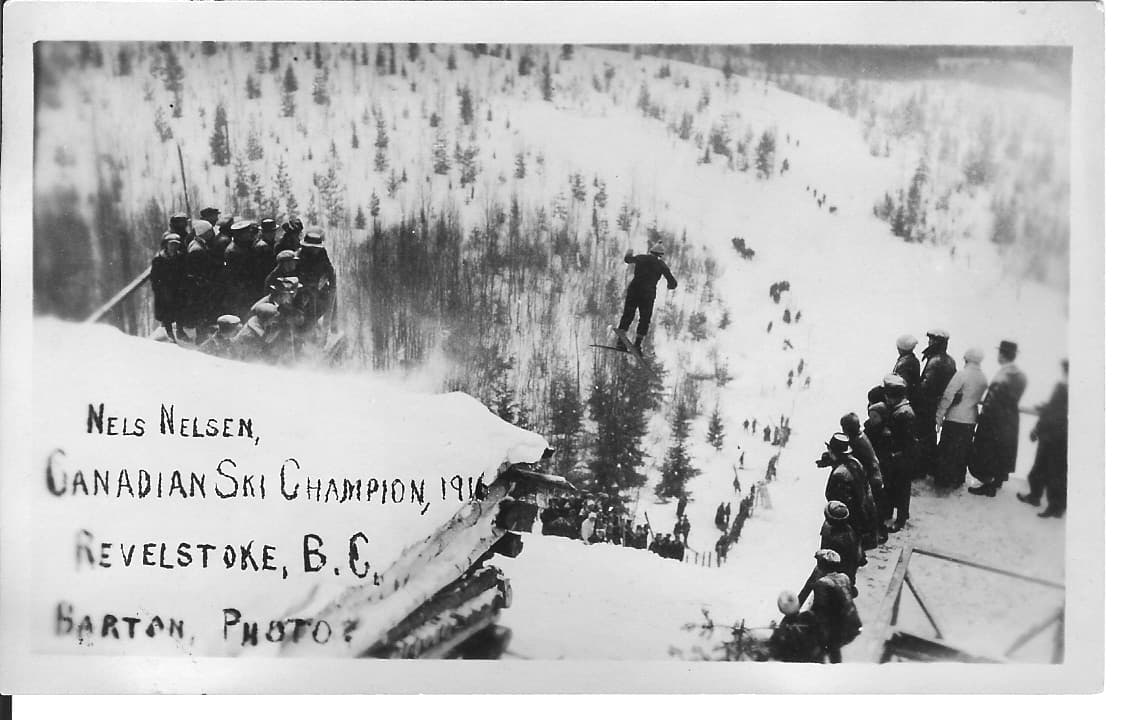 heritage photo of ski jumping champion
