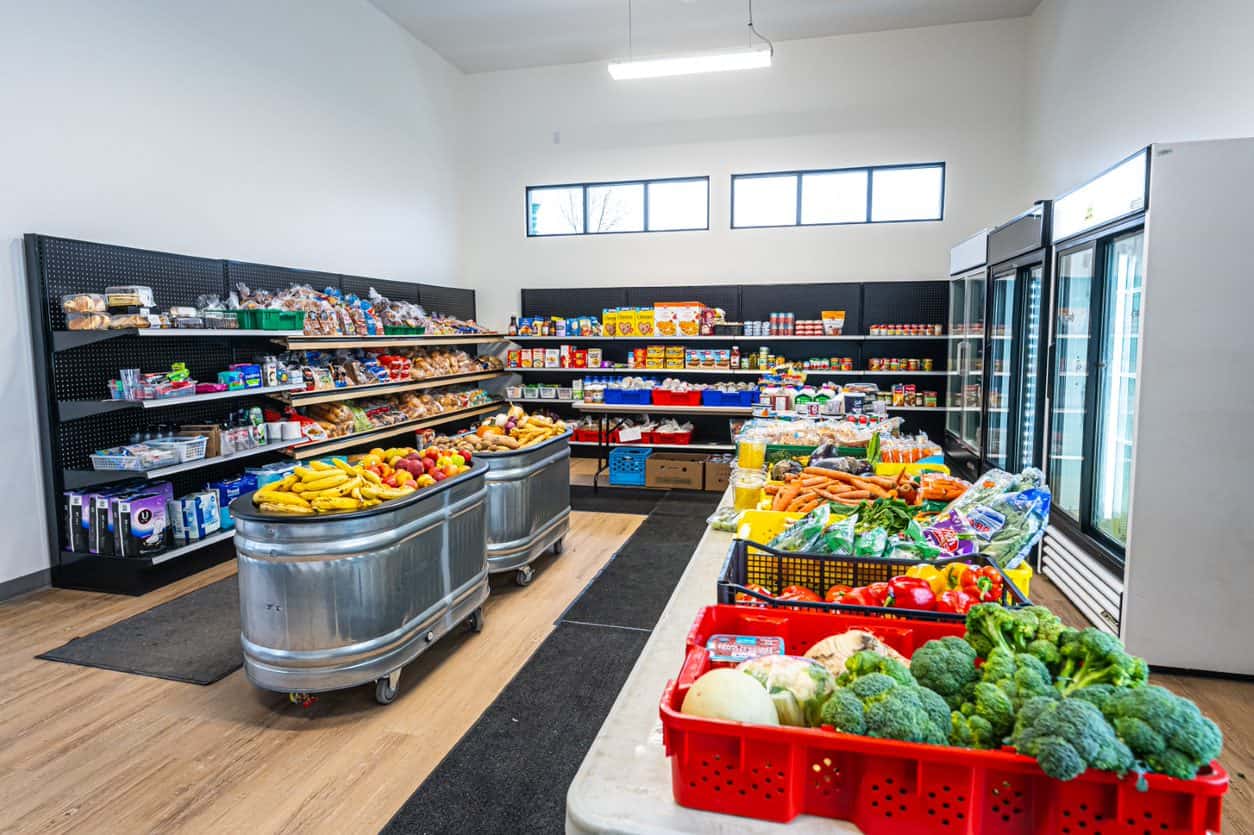 interior of food bank