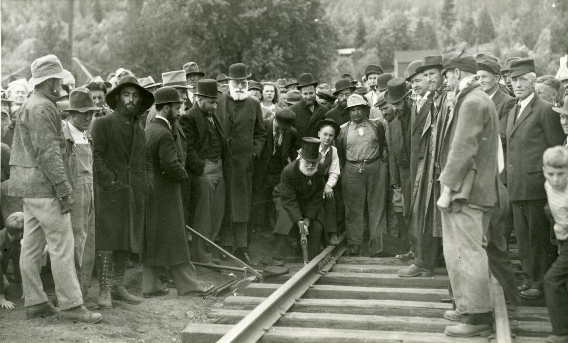 Heritage photo Last Spike Revelstoke
