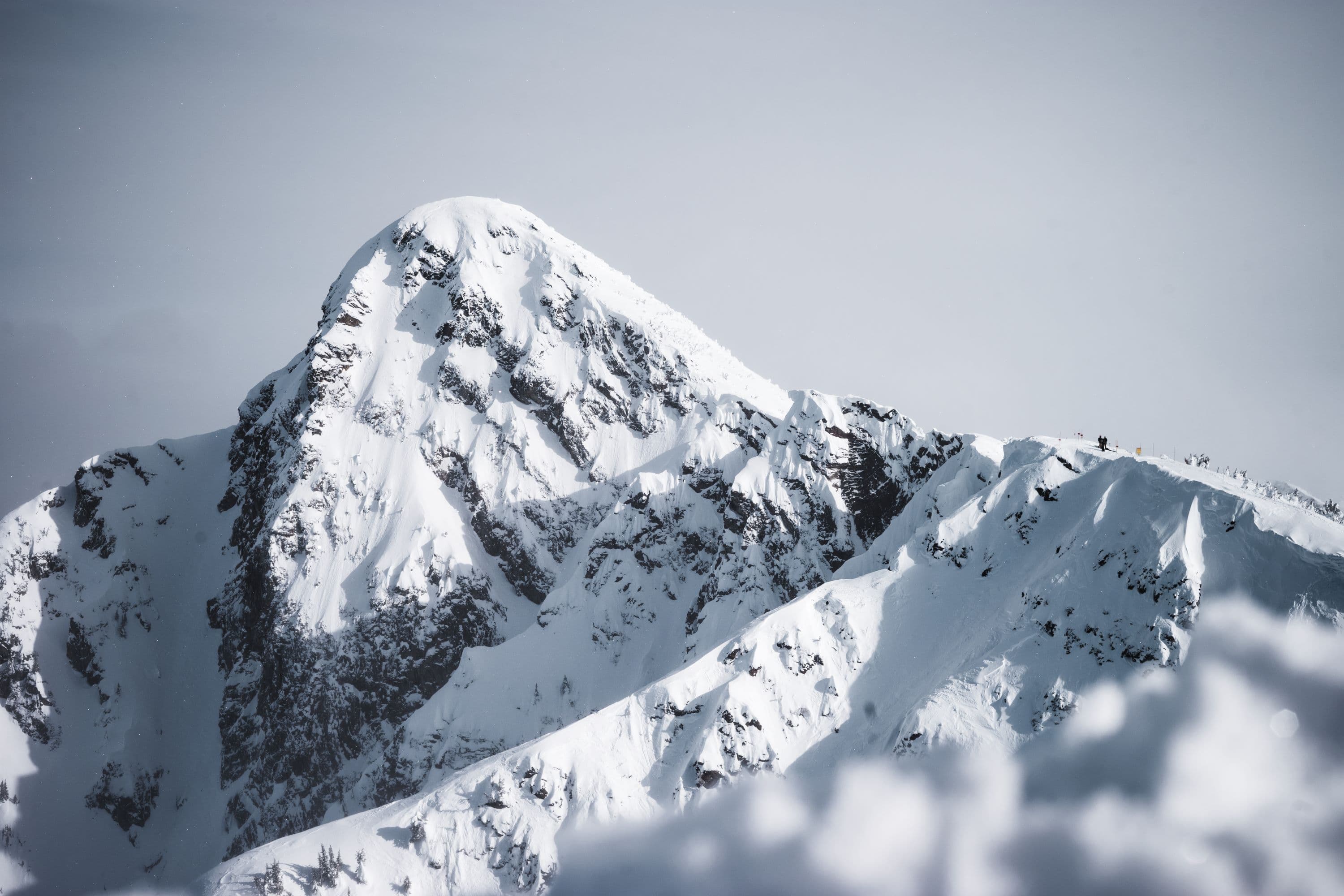 snow capped mountain peak