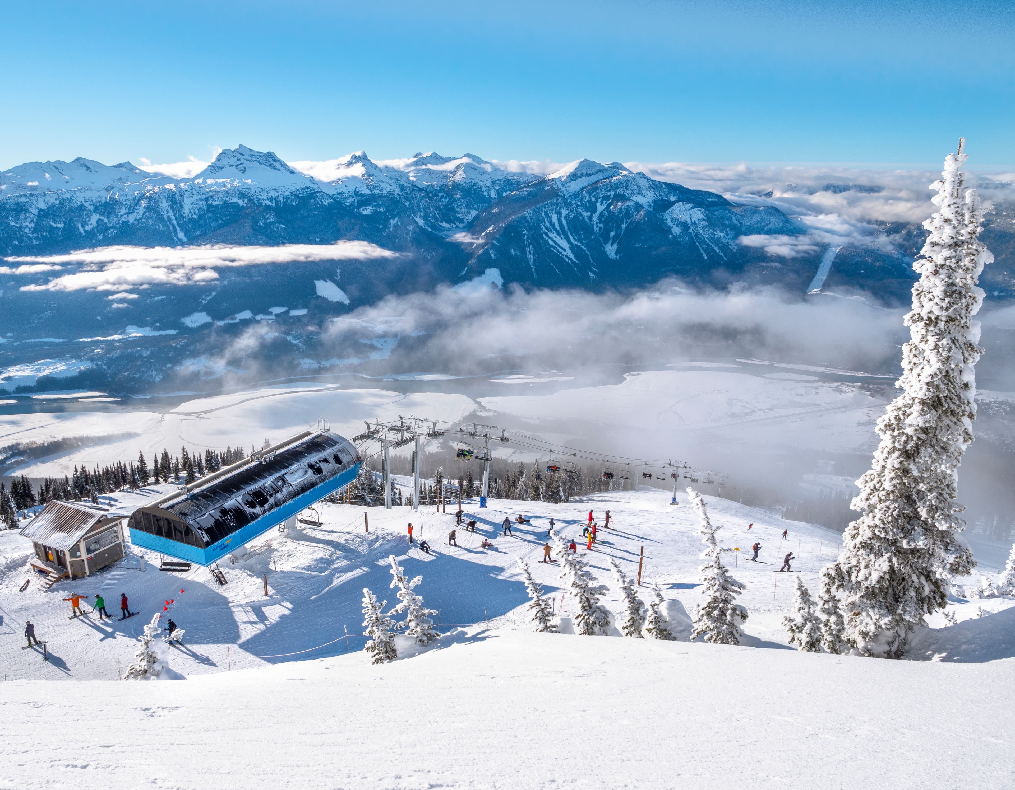 chairlift at ski resort on sunny day