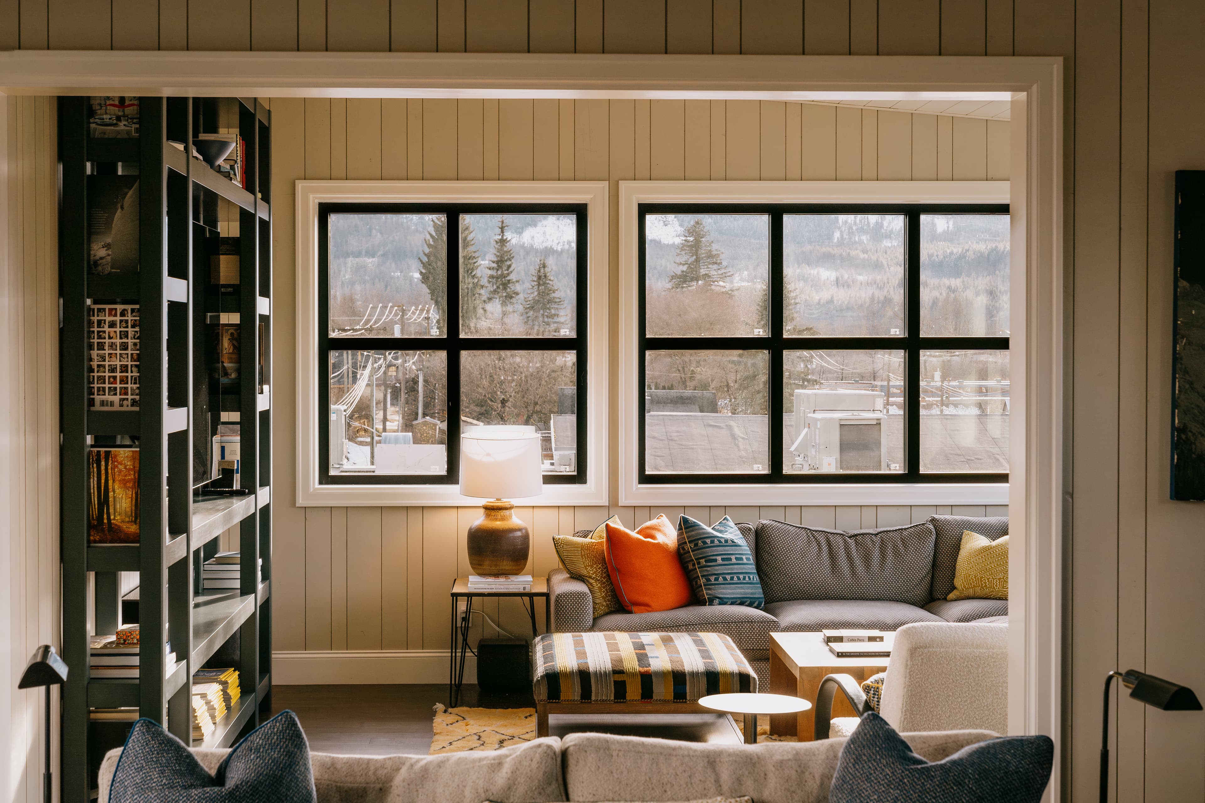 cozy book reading room with natural light