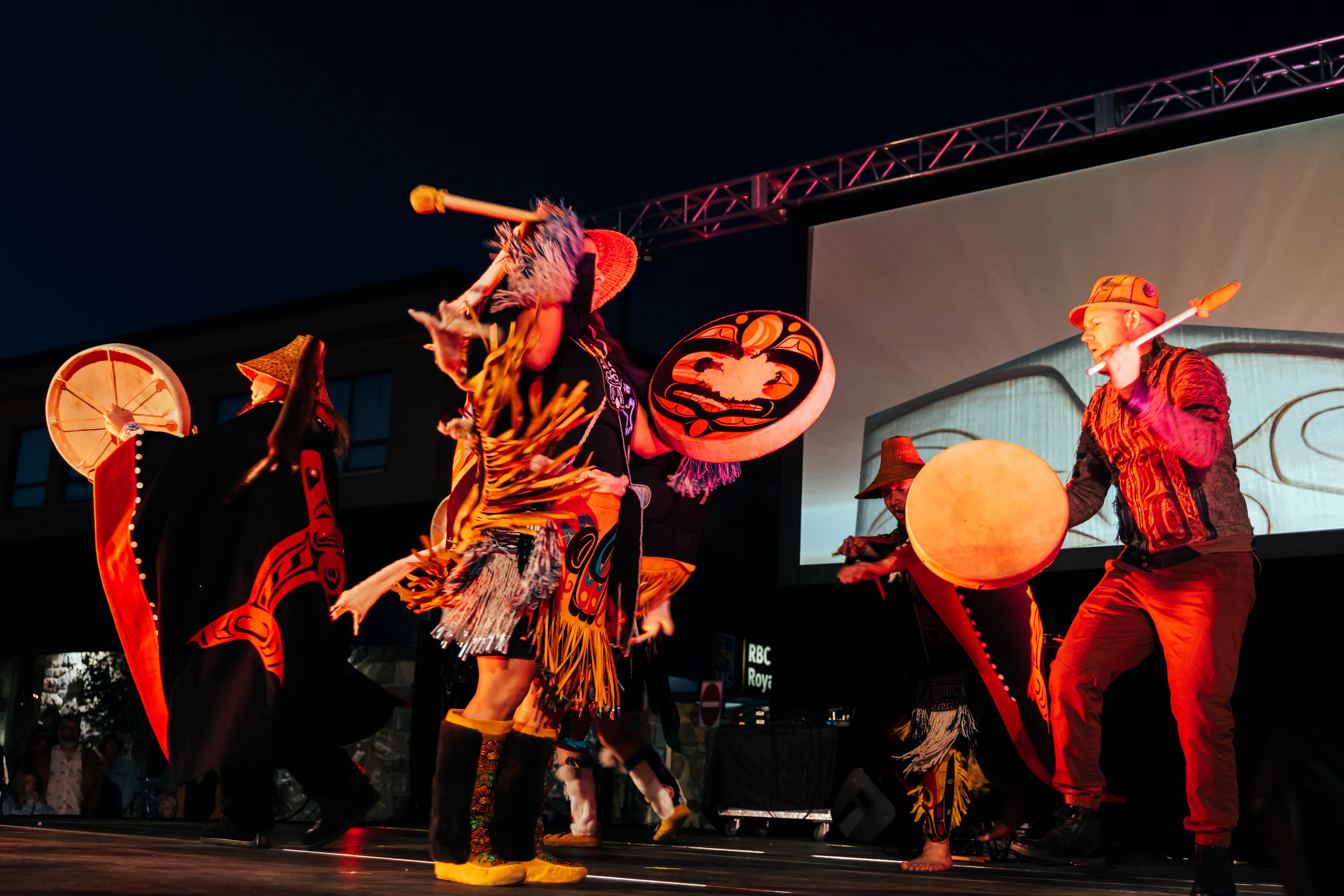 indigenous dancers on stage