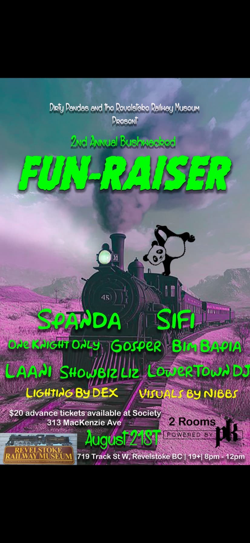Train Museum & Bushwacked Fundraiser Party - 21-08-26