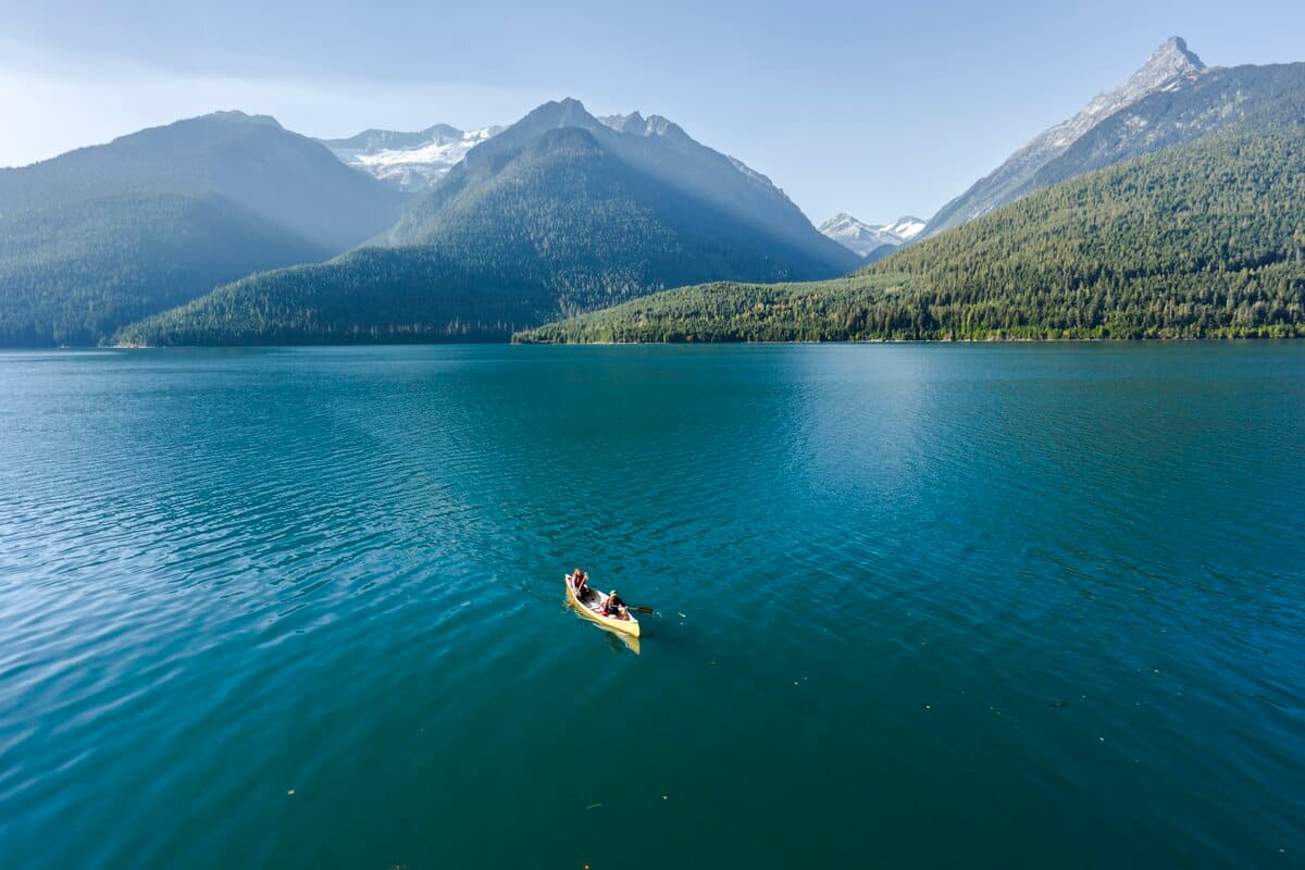 Canoeing on Lake Revelstoke