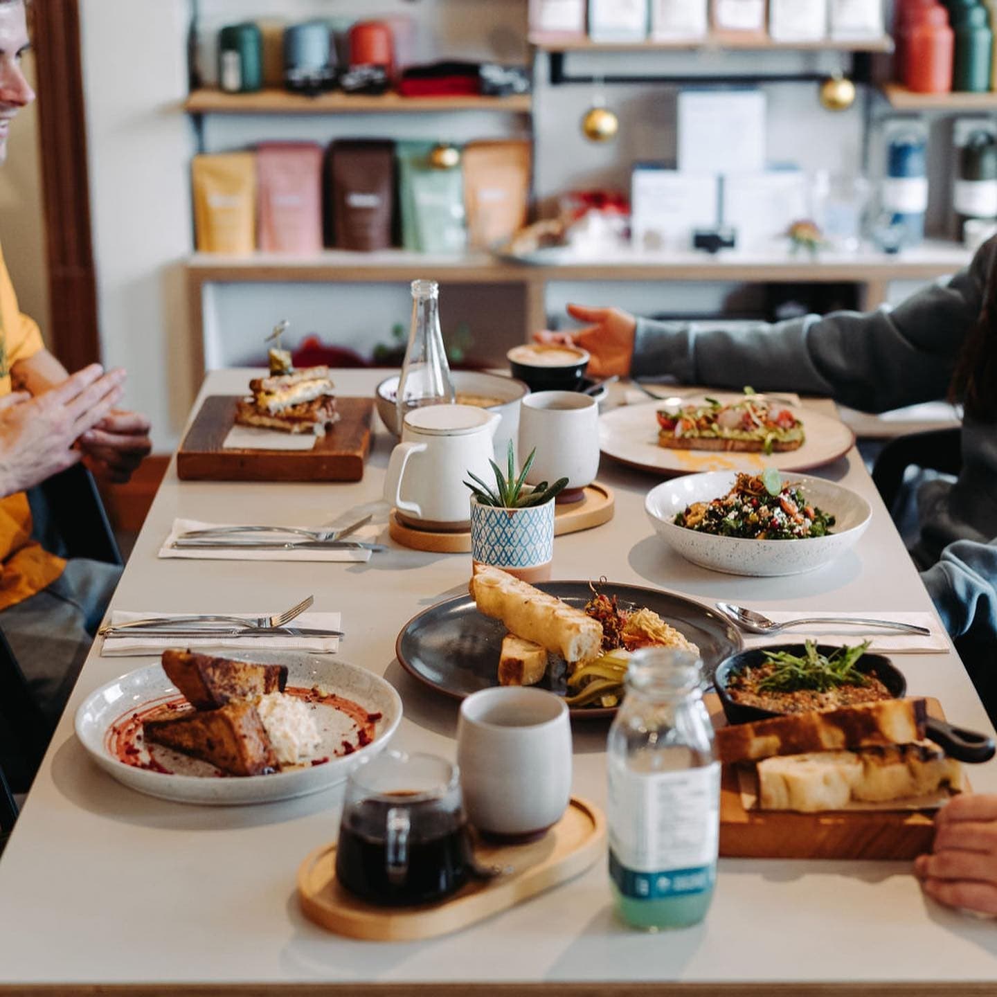table spread of breakfast at dose cafe