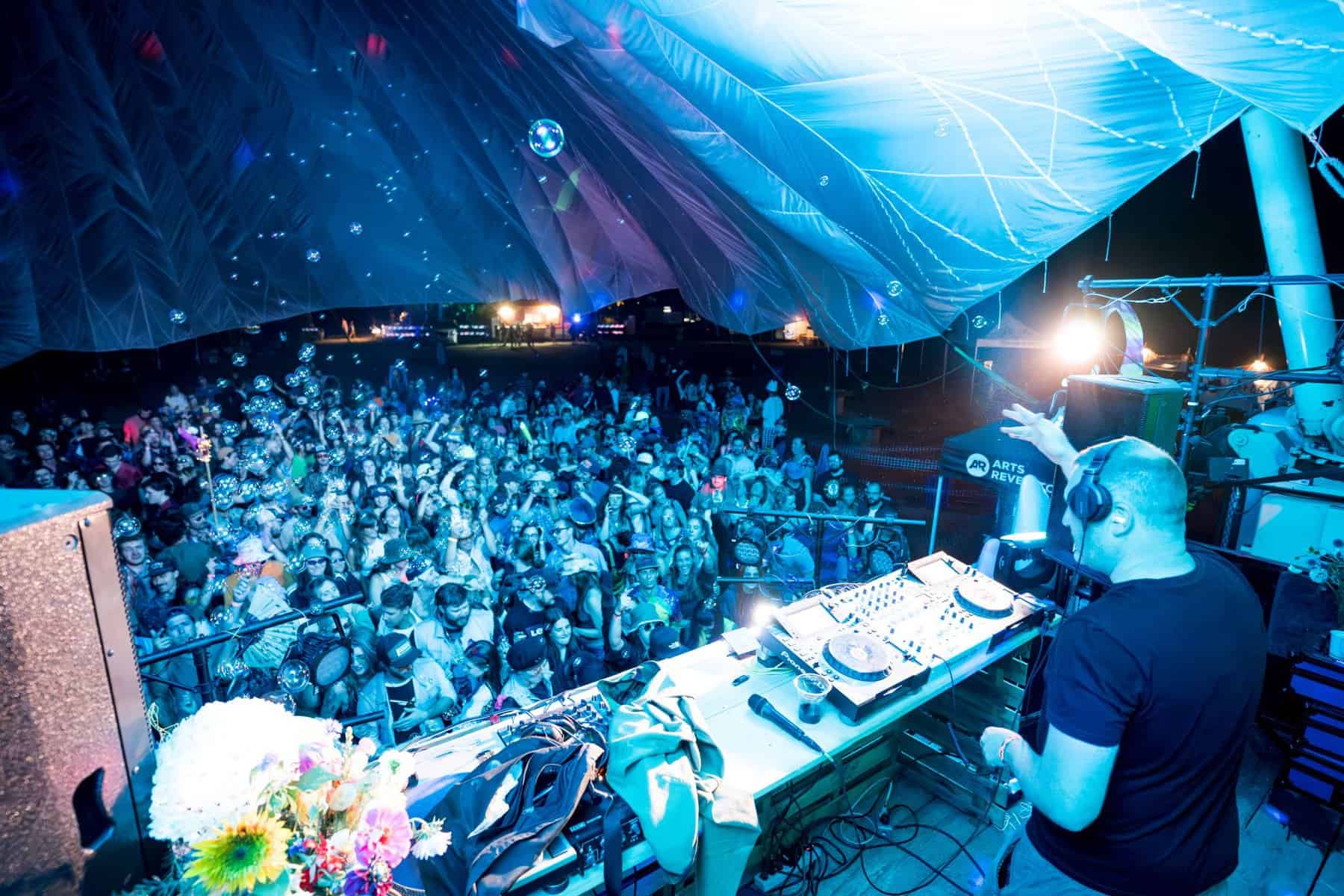 music event under tent