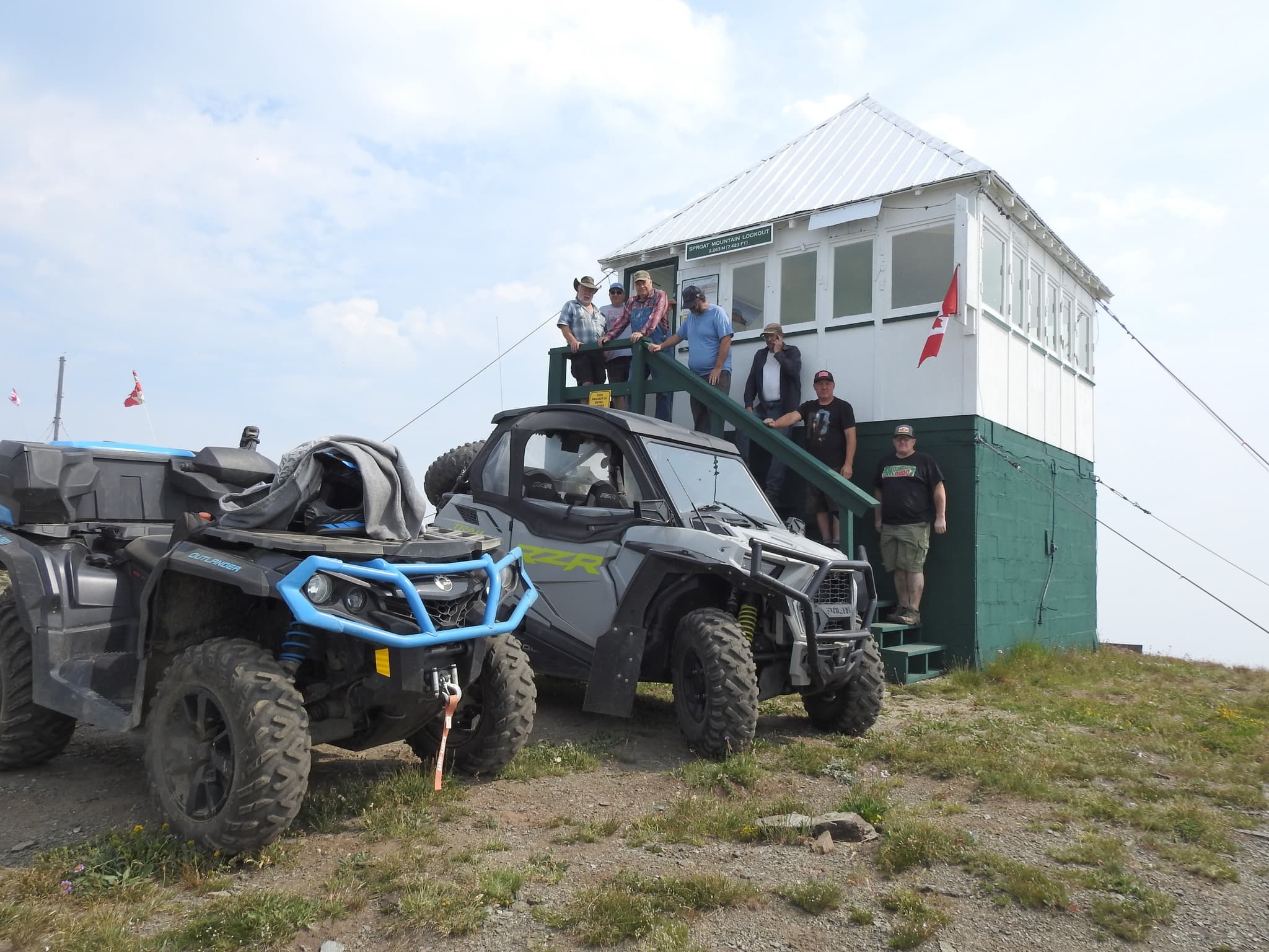 atv's parked at alpine lookout tower