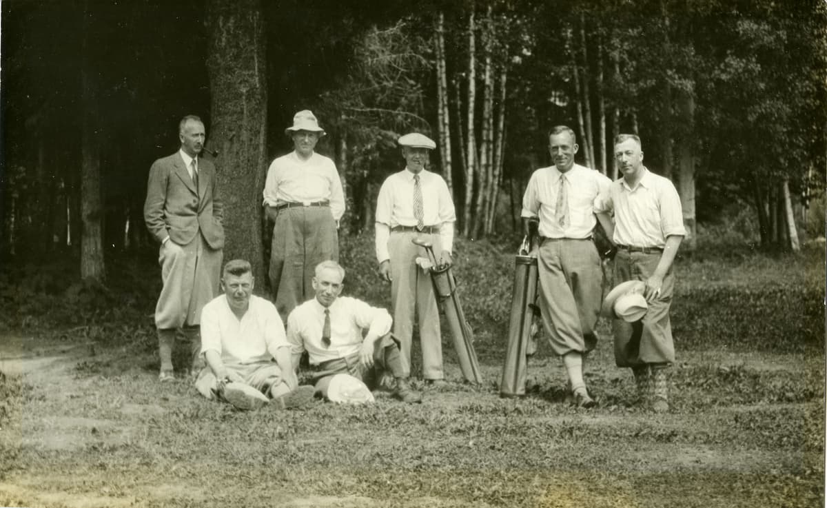 group of men at golf course 1930s