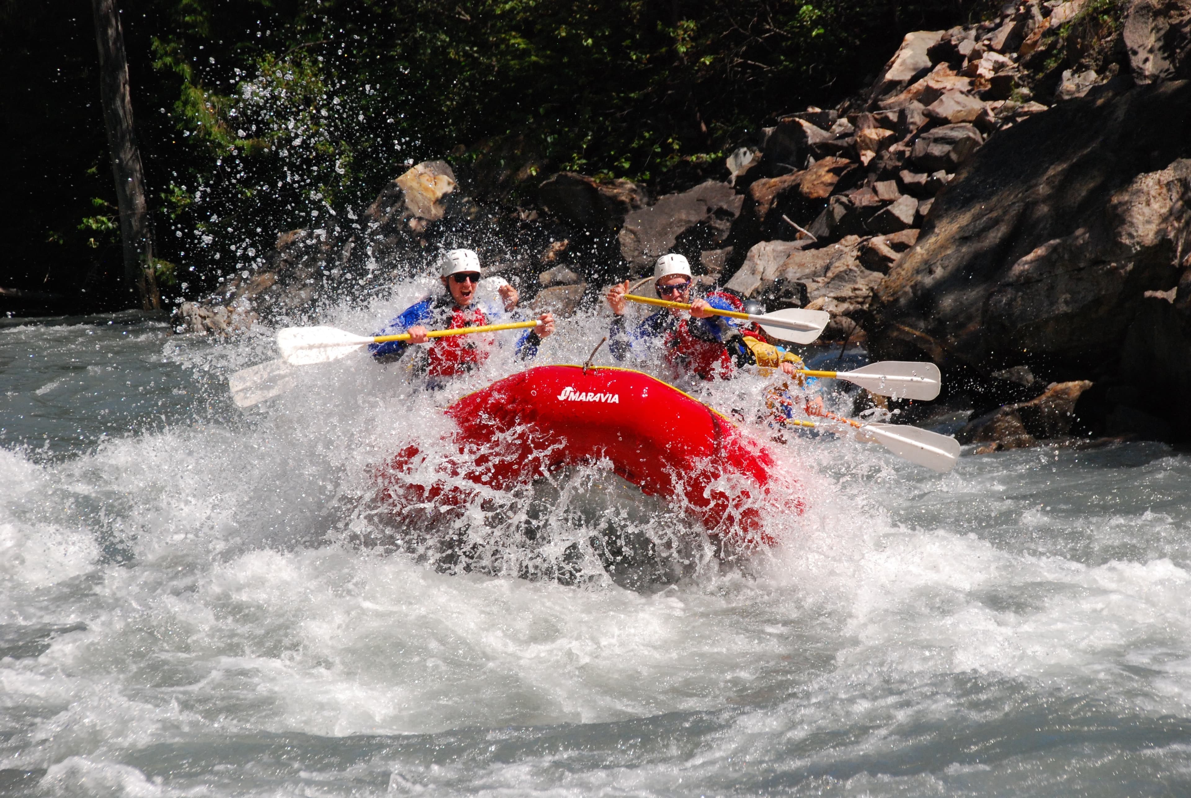 group on a whitewater rafting tour