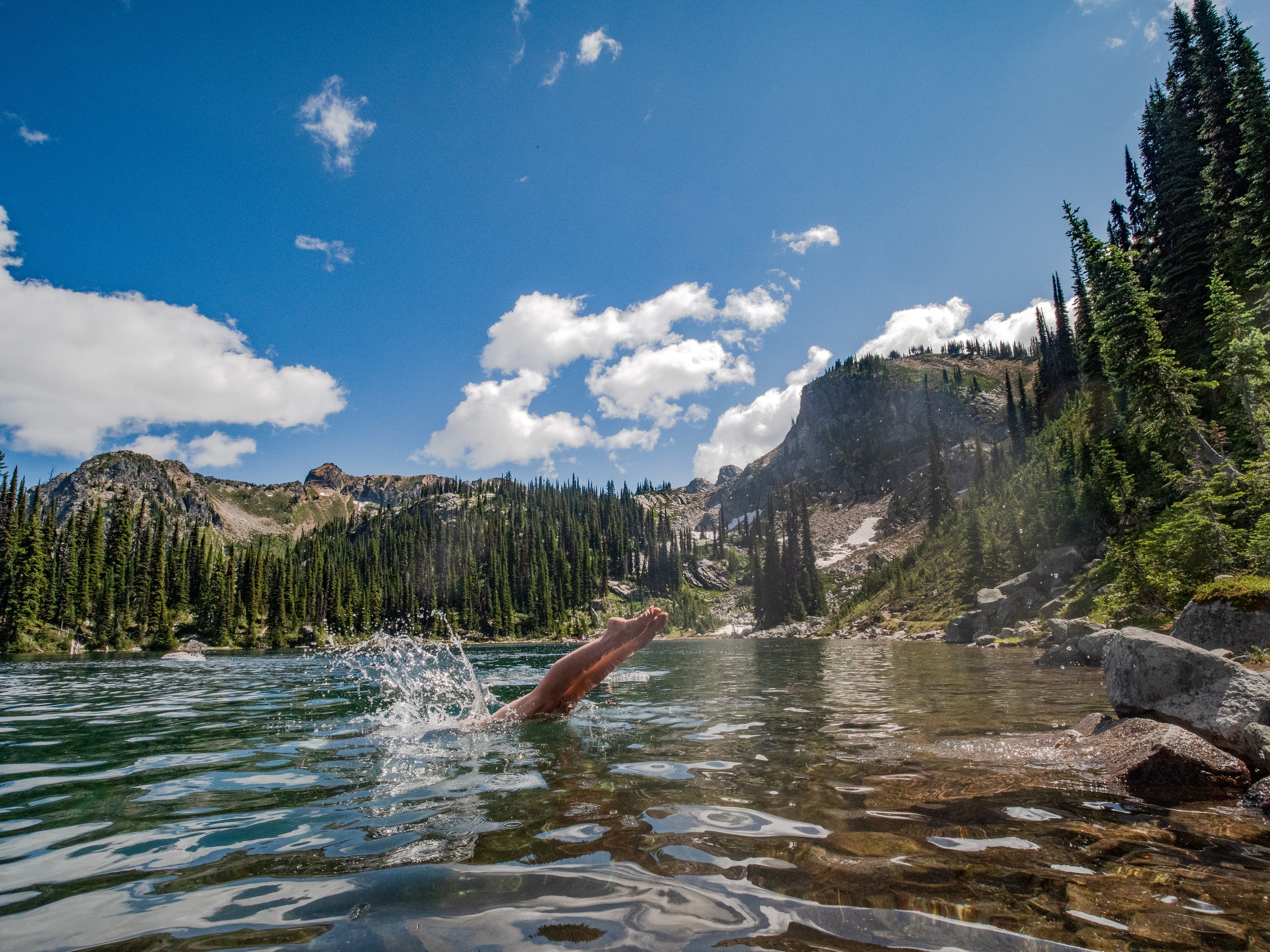 Swimming Eva Lake Revelstoke