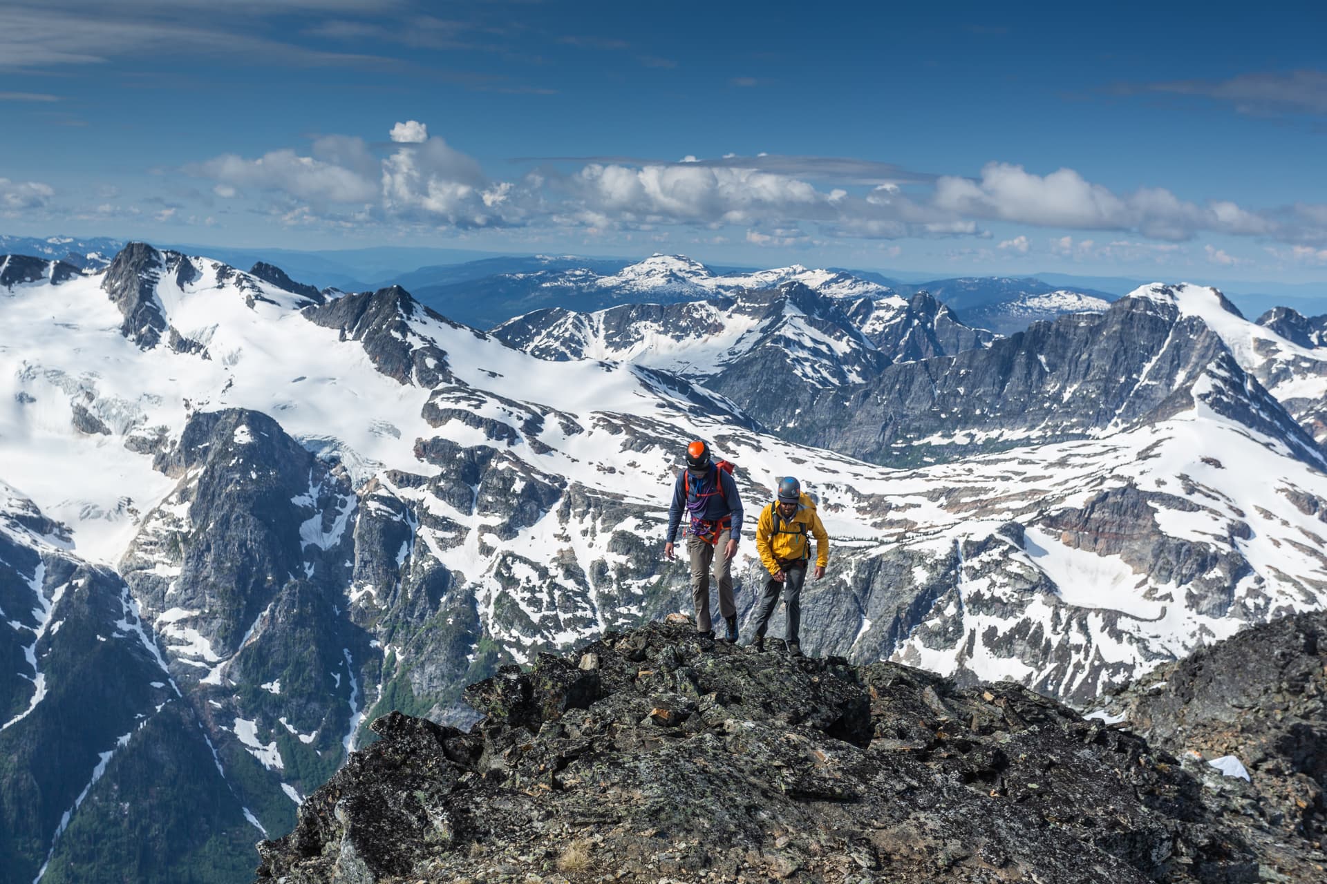 two men at summit