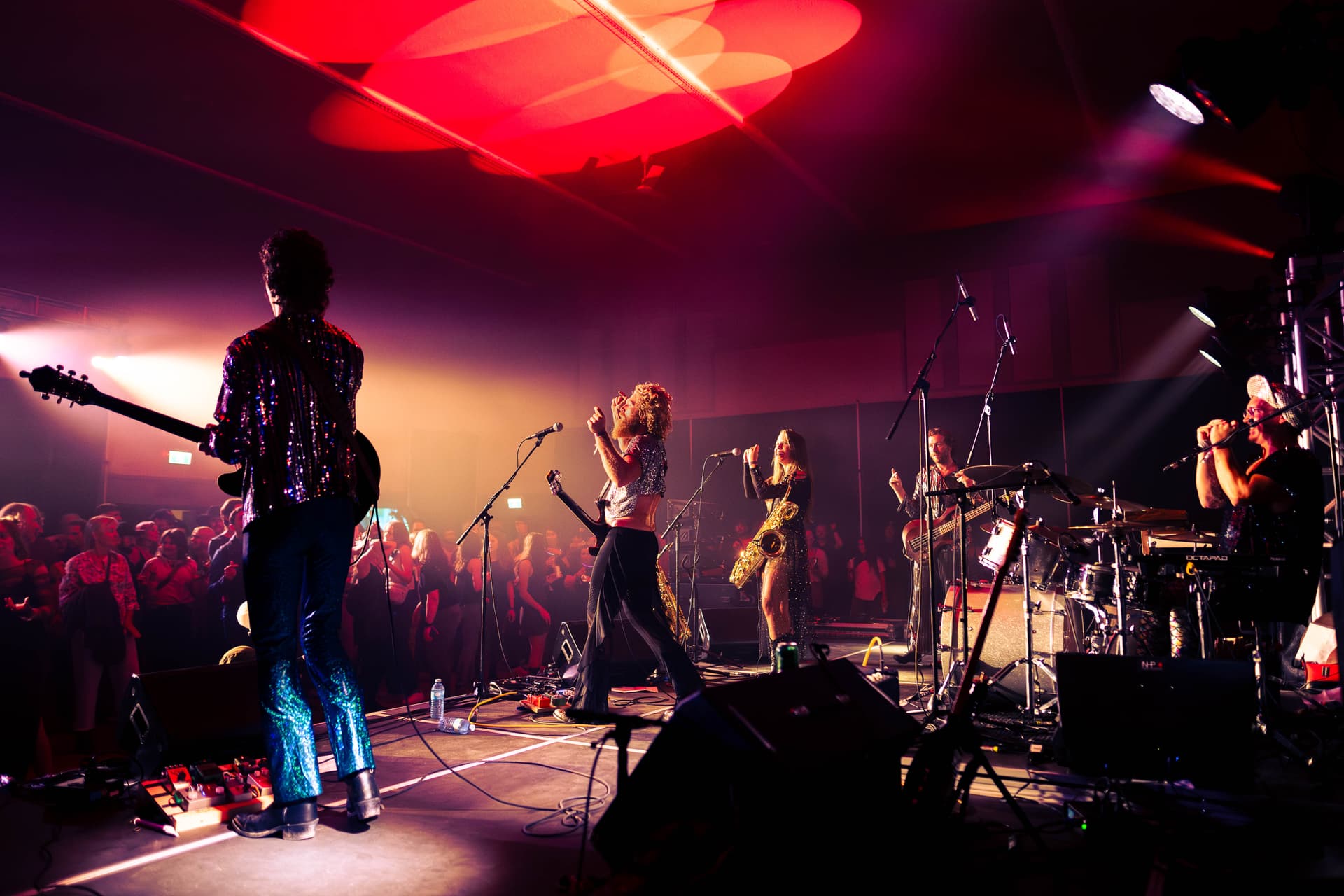 artists performing on stage
