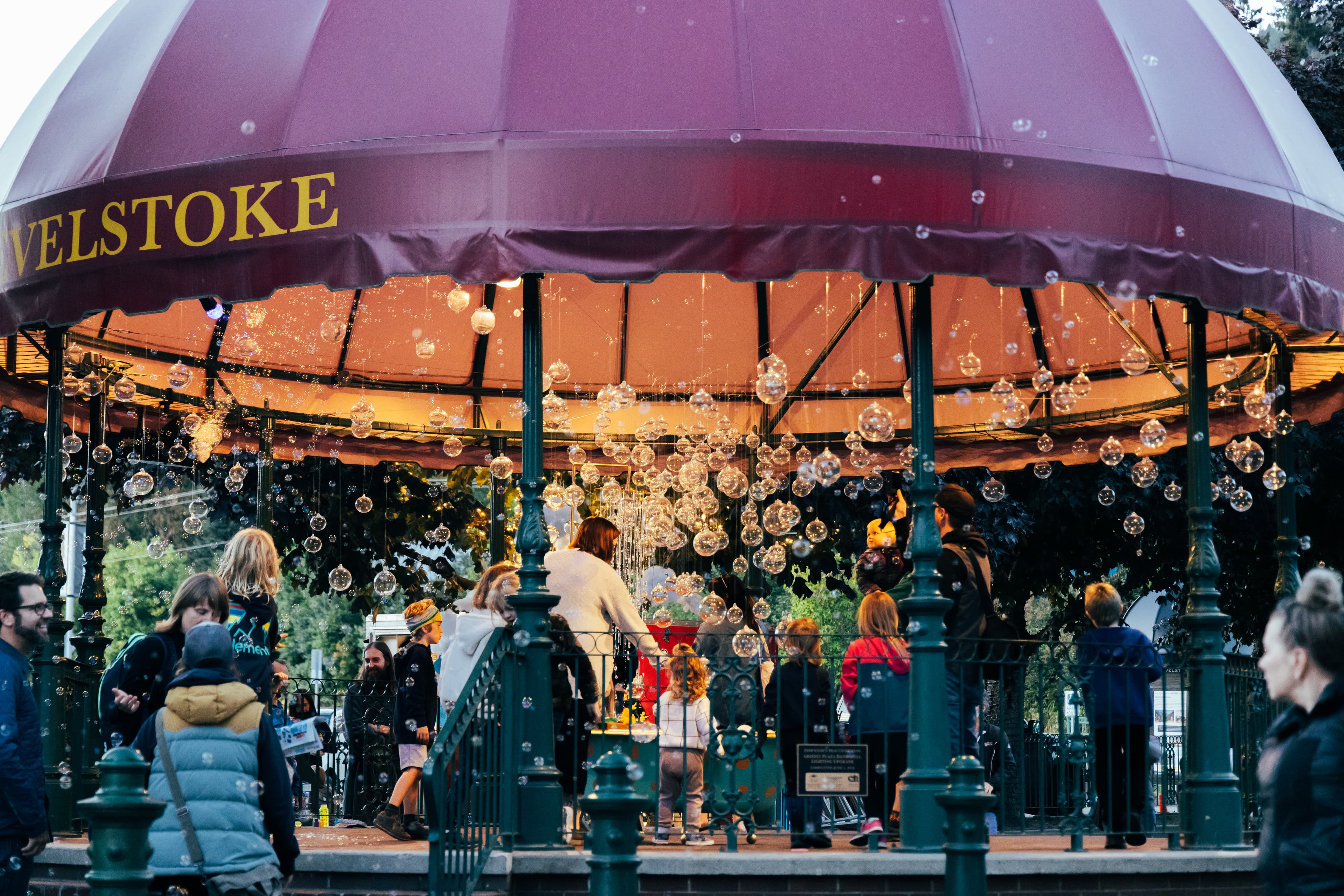 bubble bath art installation