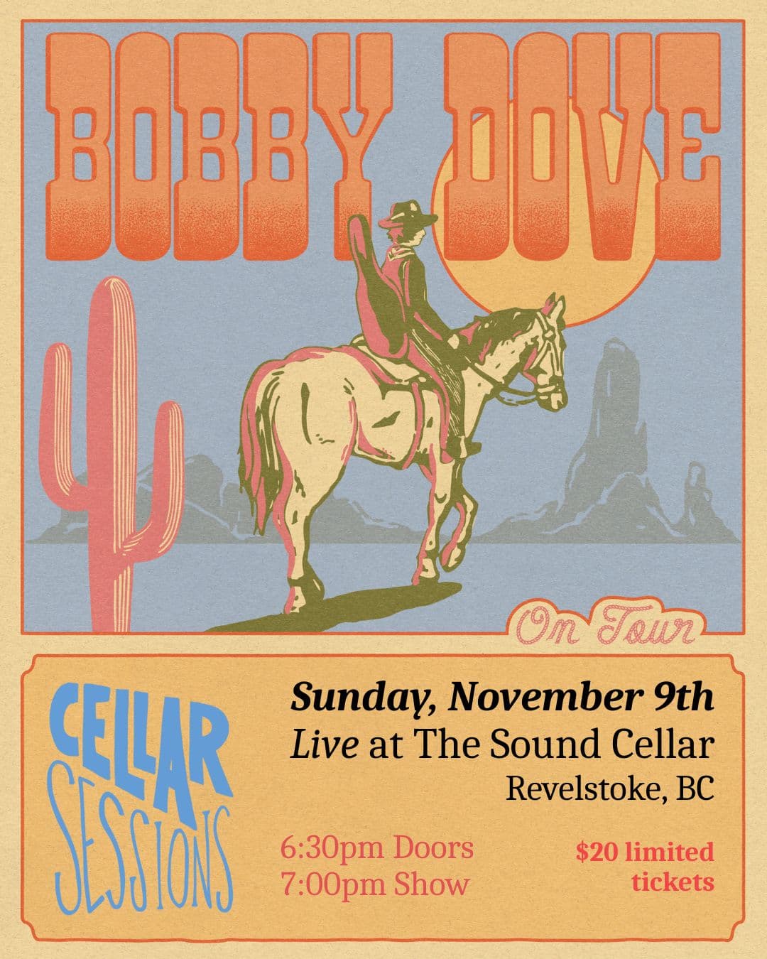 Live music at The Sound Cellar: Bobby Dove