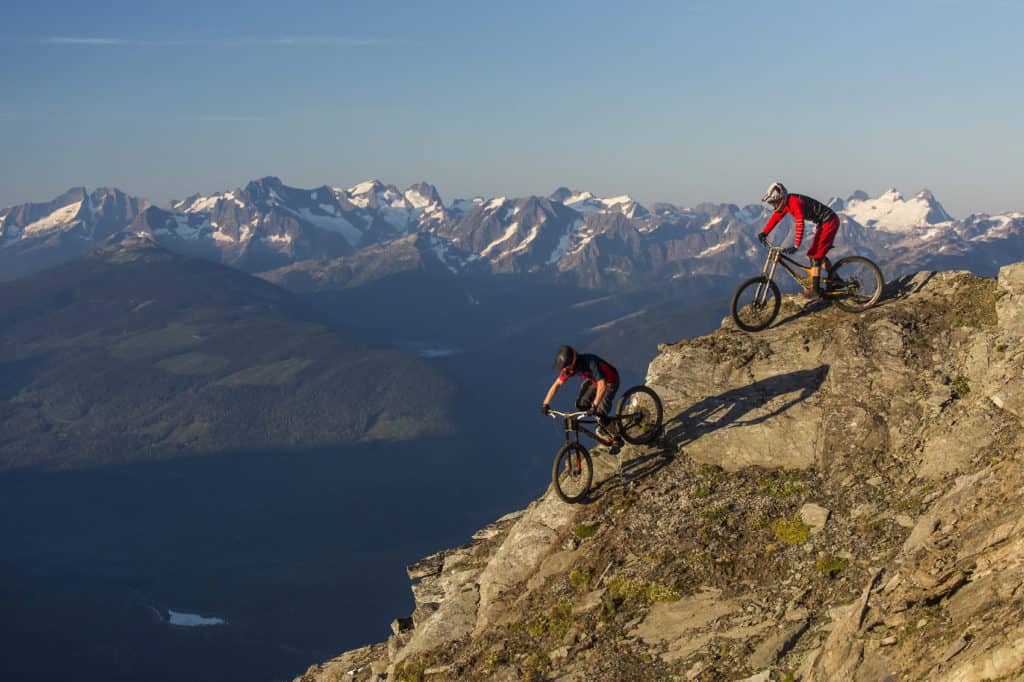 Alpine mountain biking downhill