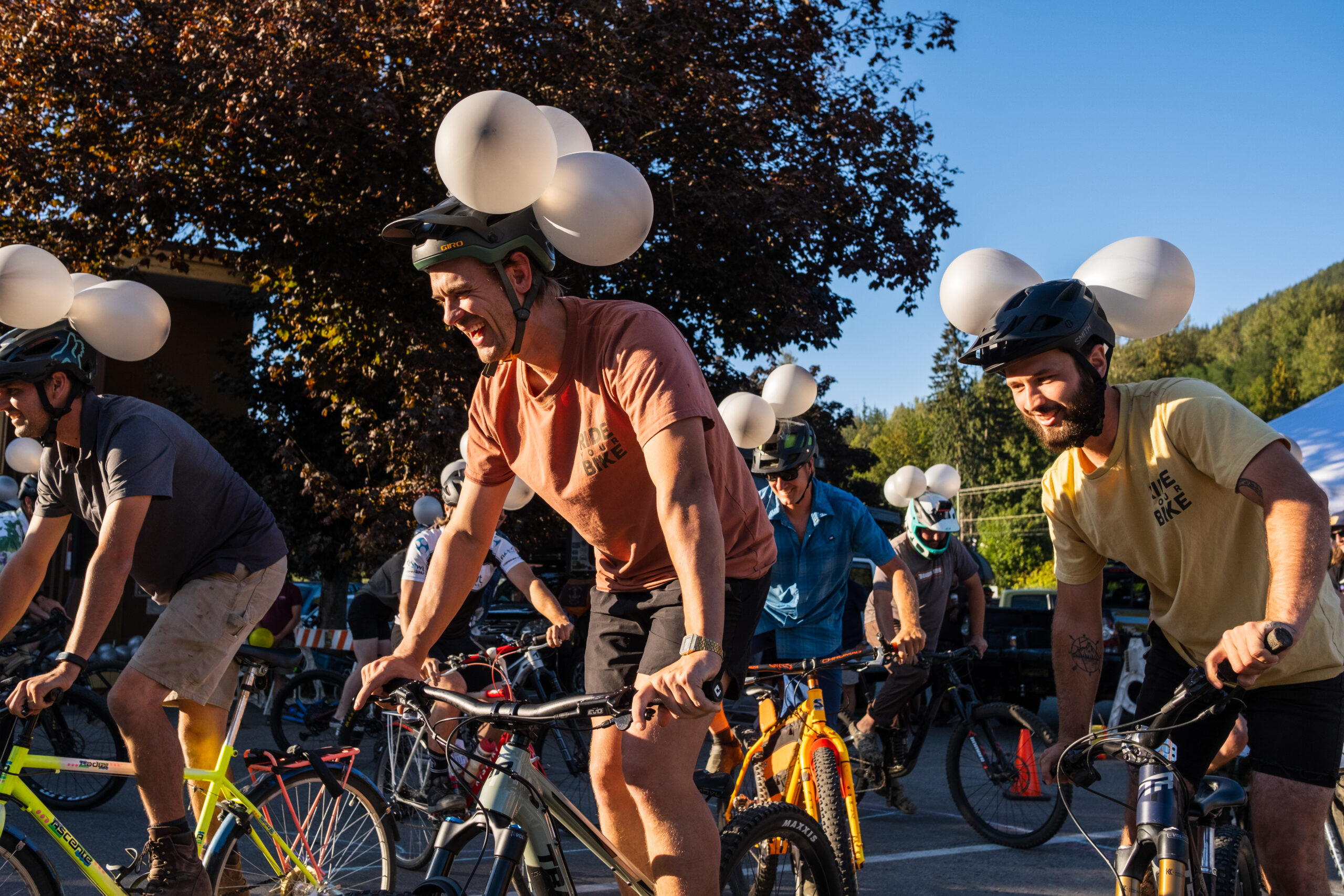 bicycle riders at Revelstoke Bikefest