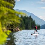 Lake Revelstoke SUP near martha creek