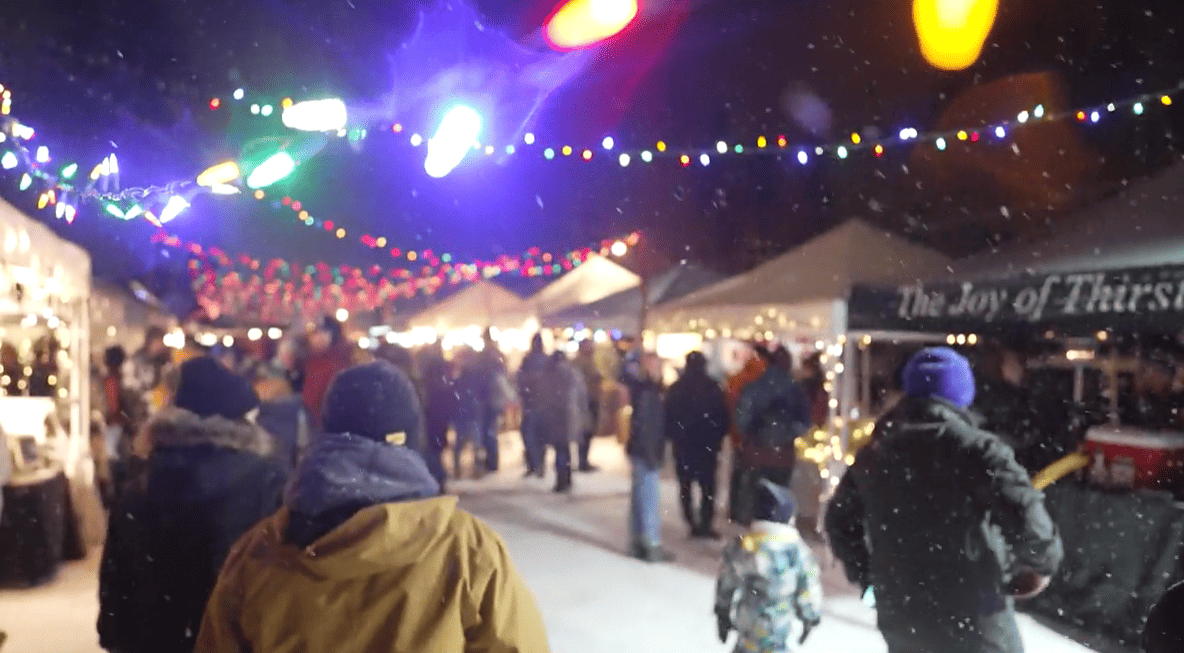 winter market christmas lights